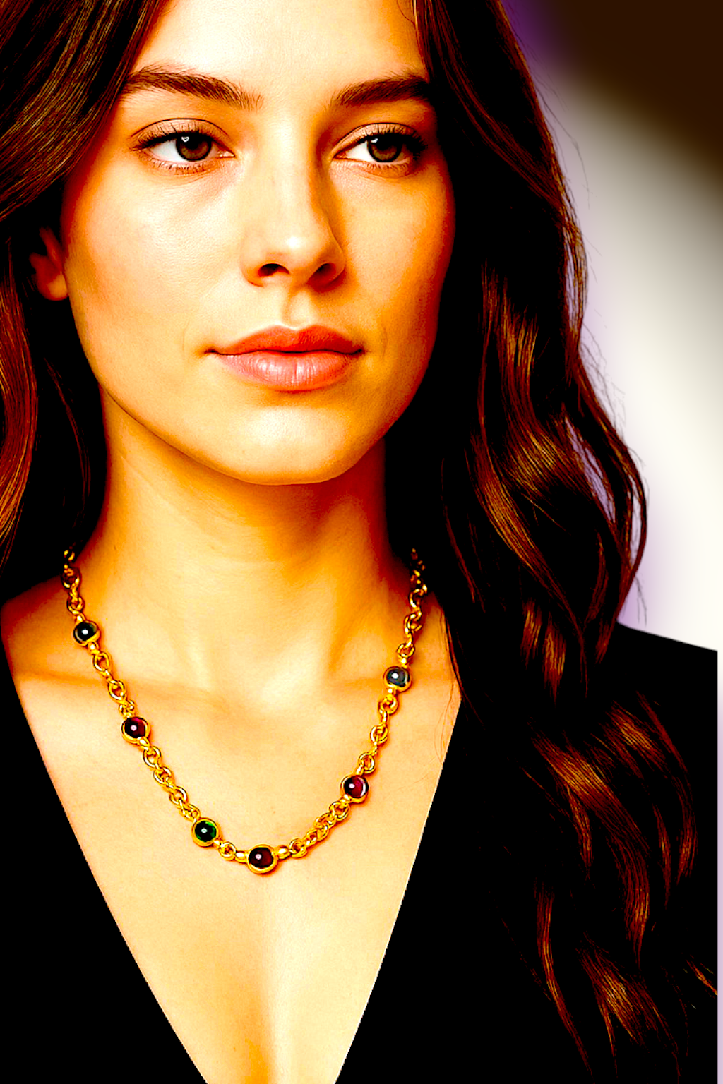 VINTAGE GLASS BEAD NECKLACE