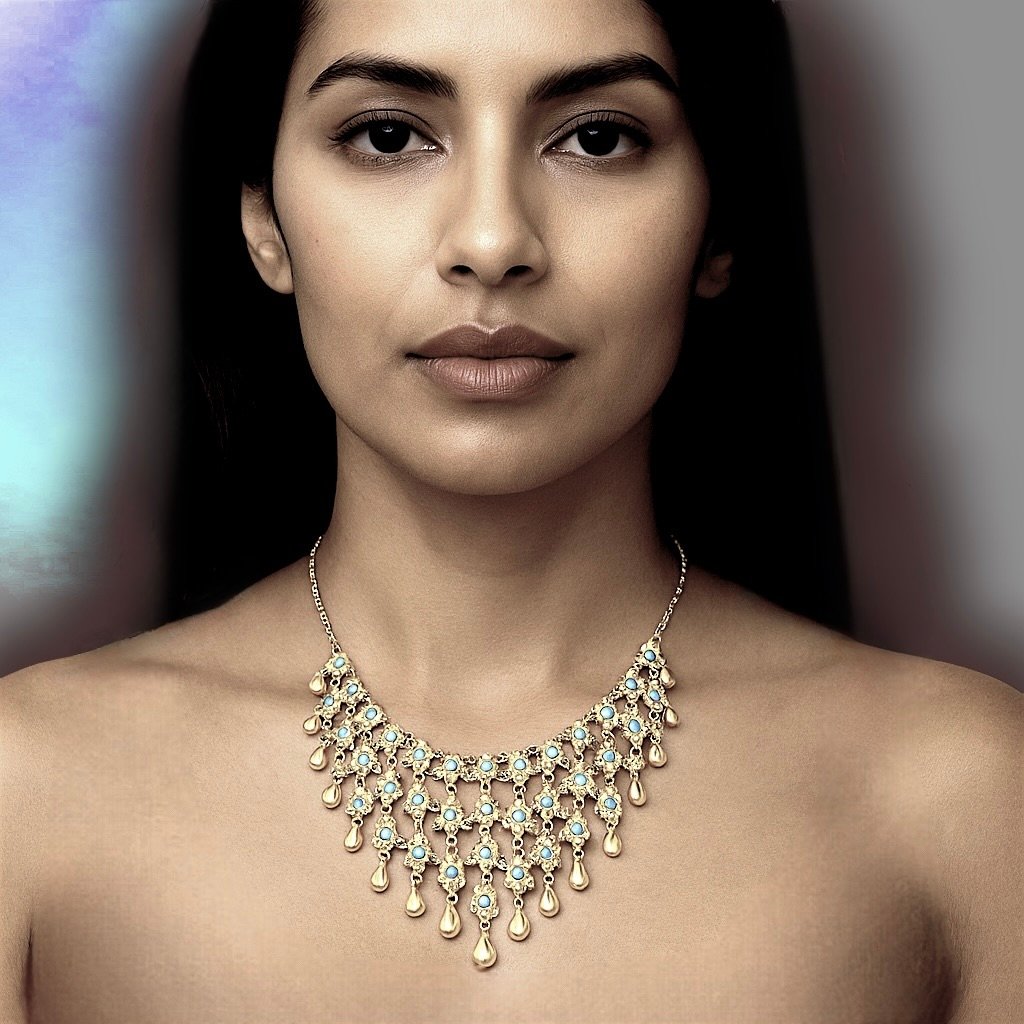 VINTAGE ETHNIC REVIVAL BIB NECKLACE