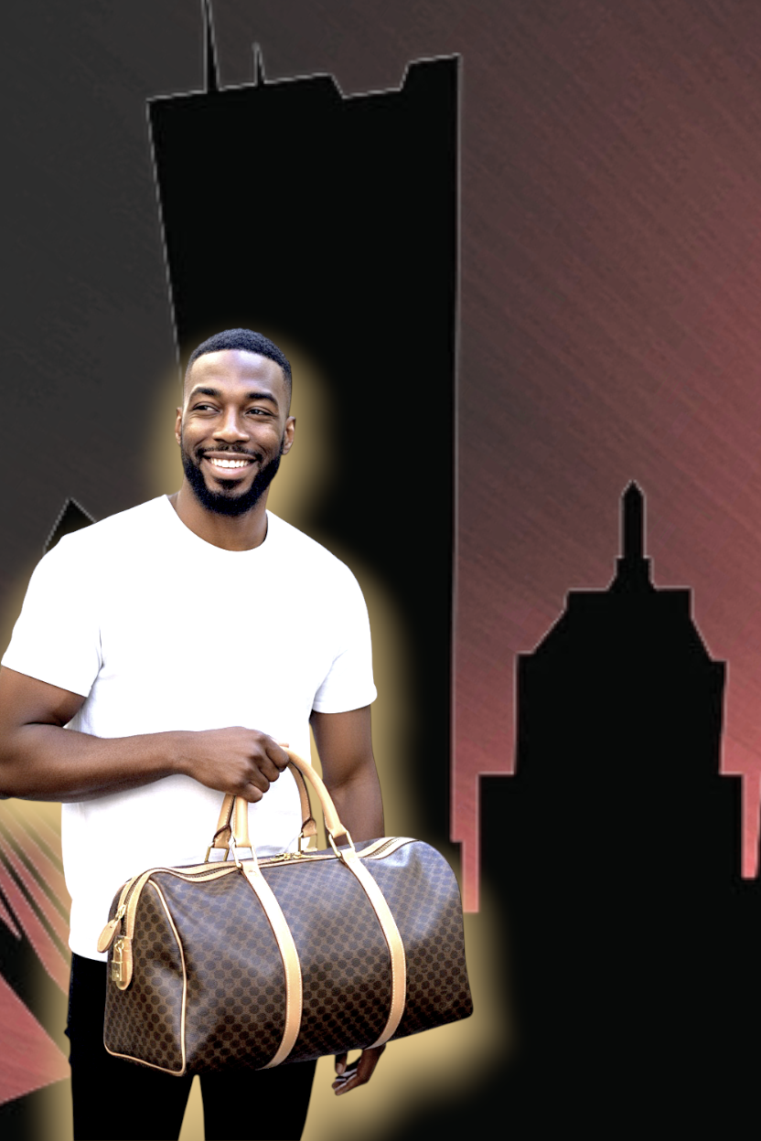 VINTAGE CELINE "MACADAM" BOSTON BAG