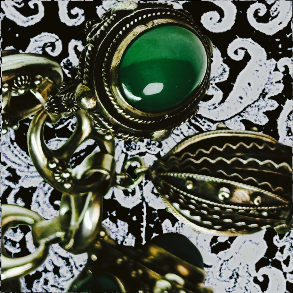 VINTAGE ETRUSCAN REVIVAL CHARM BRACELET