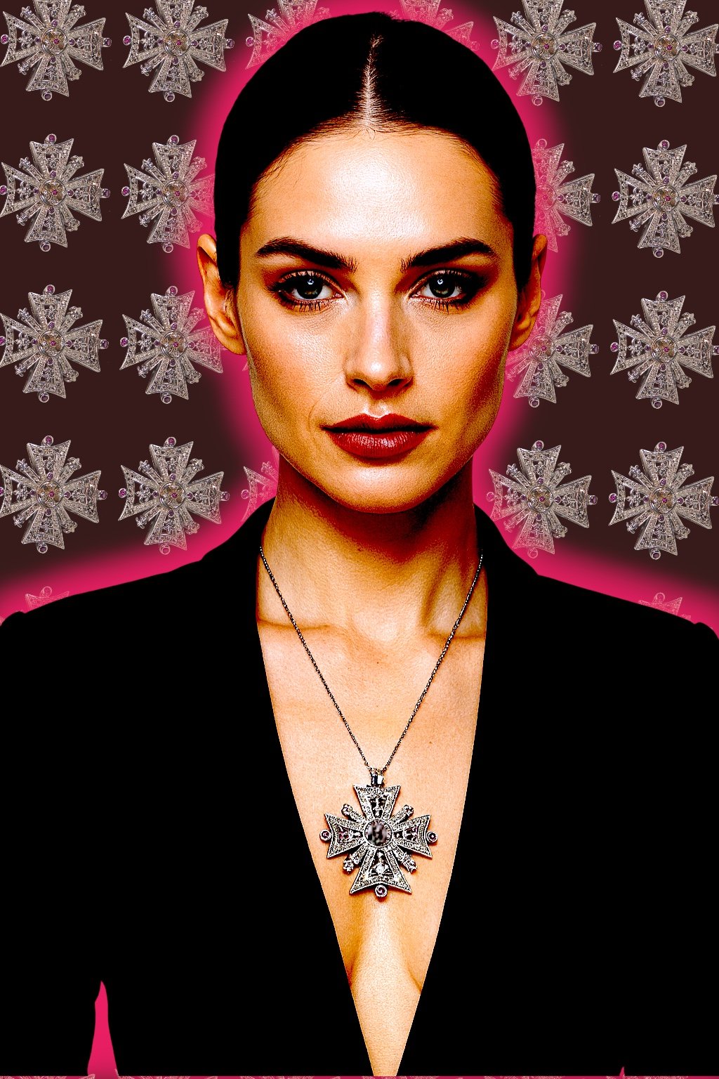 DALLAS PRINCE MALTESE CROSS BROOCH/PENDANT