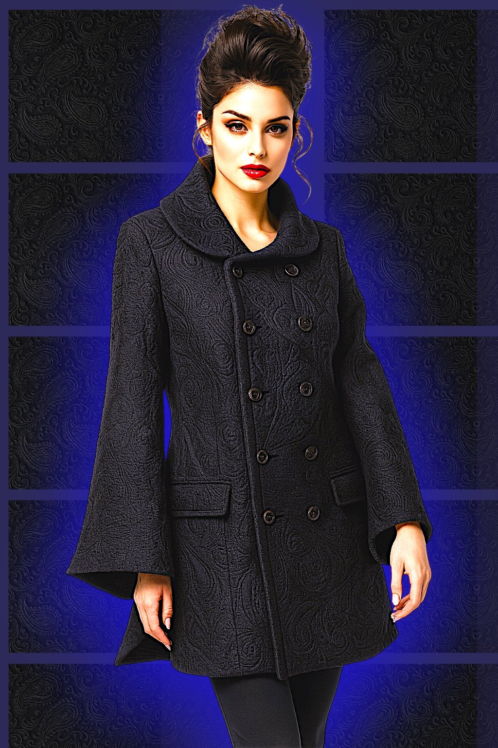 WES GORDON EMBROIDERED PEA COAT