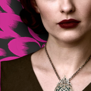 VINTAGE BYZANTINE REVIVAL MALACHITE EAGLE PENDANT NECKLACE